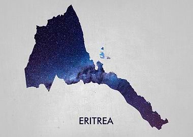 ERITREA Metallic Map