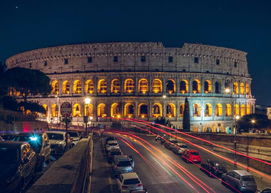 Red light Night Colosseum