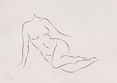 Woman lines minimalism