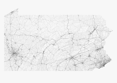 Roads of Pennsylvania Map