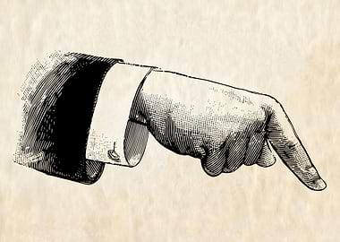 VINTAGE HAND POINTING