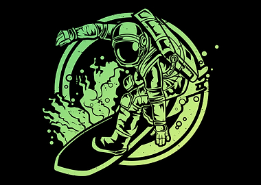 Surfing Astronaut