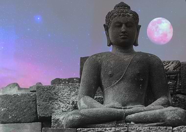 Buddha Statue by night