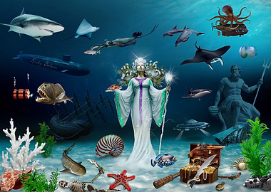 Sea bottom Ocean Mermaid