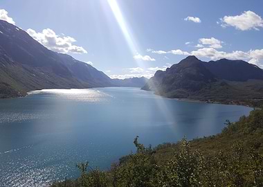View over Gjende Lake