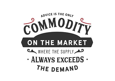 Advice is the commodity