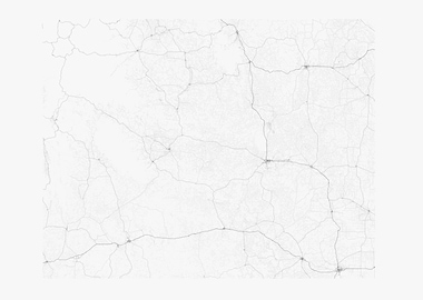 Roads of Wyoming Map