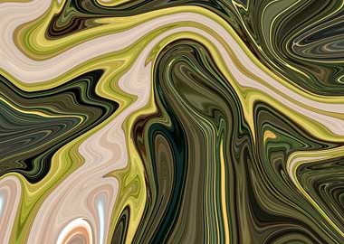 Abstract 06 Green Cream