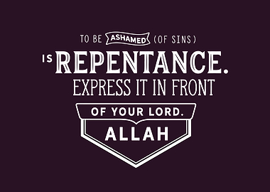 To be ashamed of sins