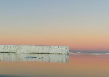 Iceberg at sunset
