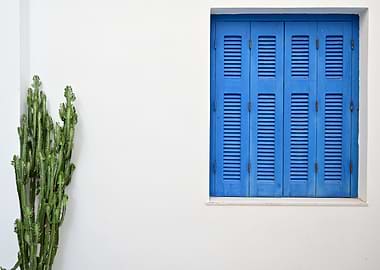 Blue Shutters Greek Island