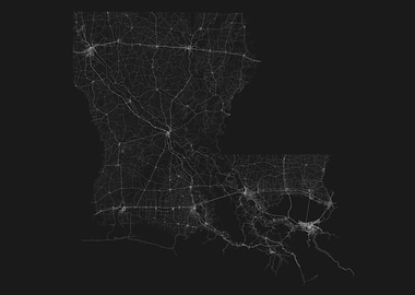 Roads of Louisiana Map
