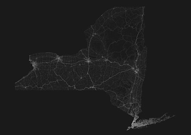 Roads of New York Map