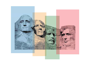 Mount Rushmore Pop Art