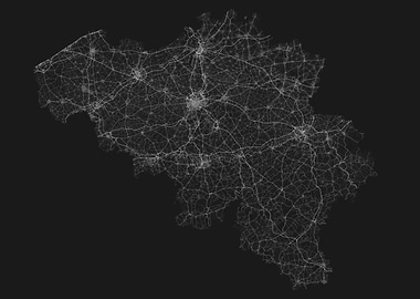 Roads of Belgium Map