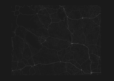 Roads of Wyoming Map