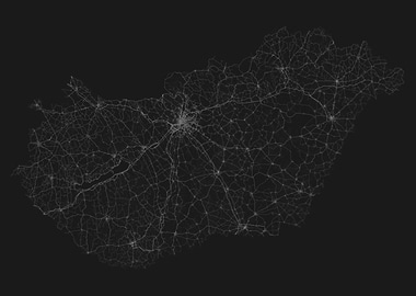 Roads of Hungary Map