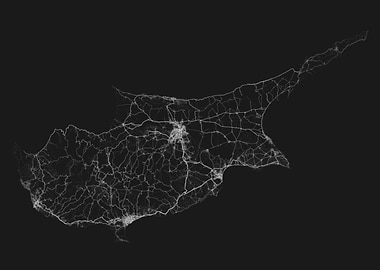 Roads of Cyprus Map