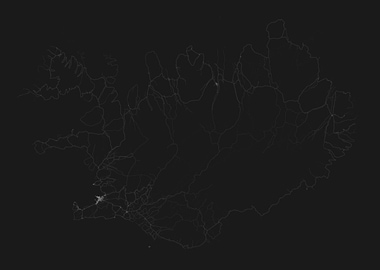 Roads of Iceland Map