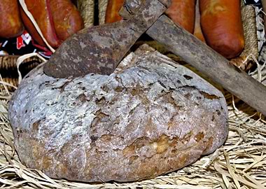 Bread with hatchet