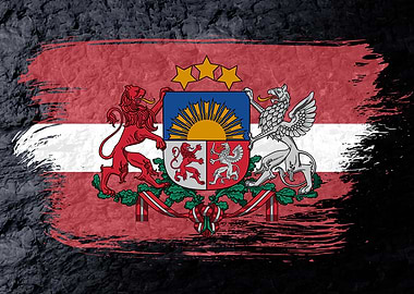Latvia flag grunge