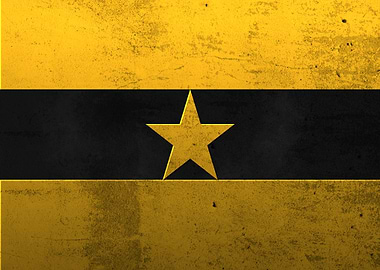 flag of Ghana cityscapes