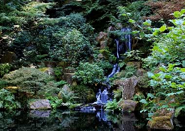 Peaceful Flowing Waterfall