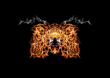 Abstract fractal evil head