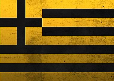 flag of Greece cityscape