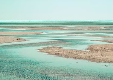 Aqua and Beige Coastal Abs