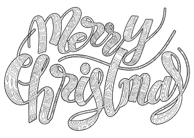 Merry Christmas lettering