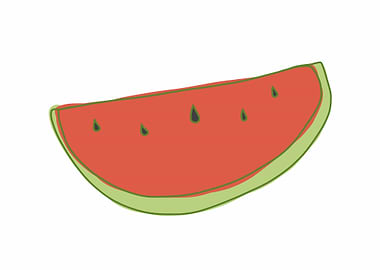 Watermelon drawing cartoon