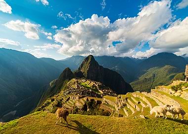 Sunset at Machu Picchu