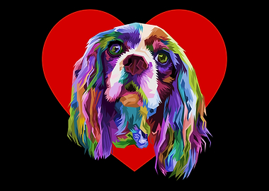 colorful cocker spaniel