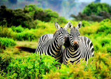 Twin Zebras