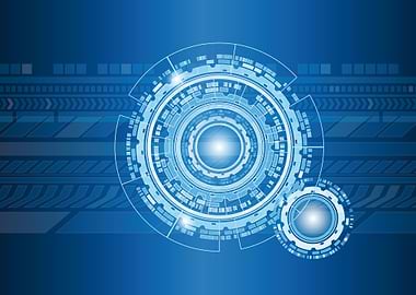 Tech background Blue