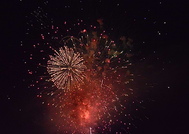 Orange fireworks