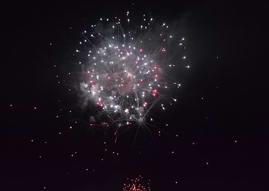White and red fireworks