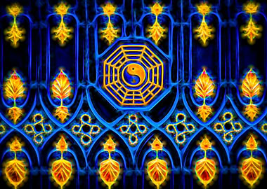 Glowing Yinyang abstract