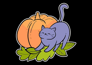 Cat Pumpkin Halloween Cat