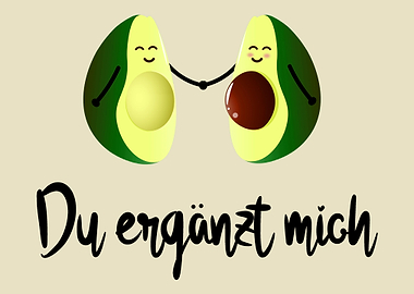 Avocado Motiv fr Veganer