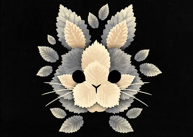 Bunny of leaves