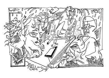 Abstract Ink Drawing II