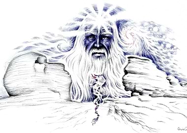 Zamolxis and the 2 sphynxs