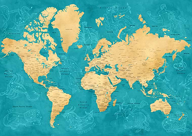 Zodiac world map Lexi