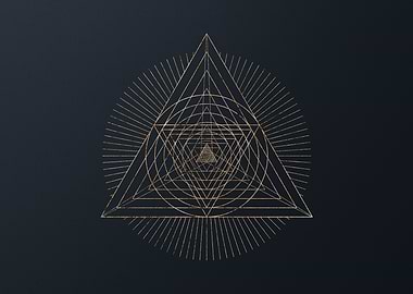 Gold Geometric Glyph
