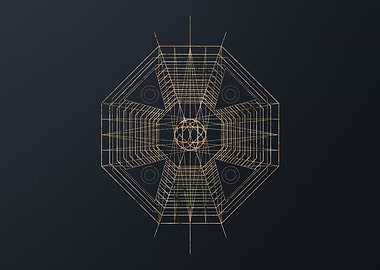 Gold Geometric Glyph