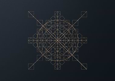 Gold Geometric Glyph