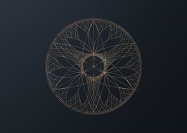 Gold Geometric Glyph