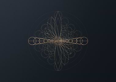 Gold Geometric Glyph